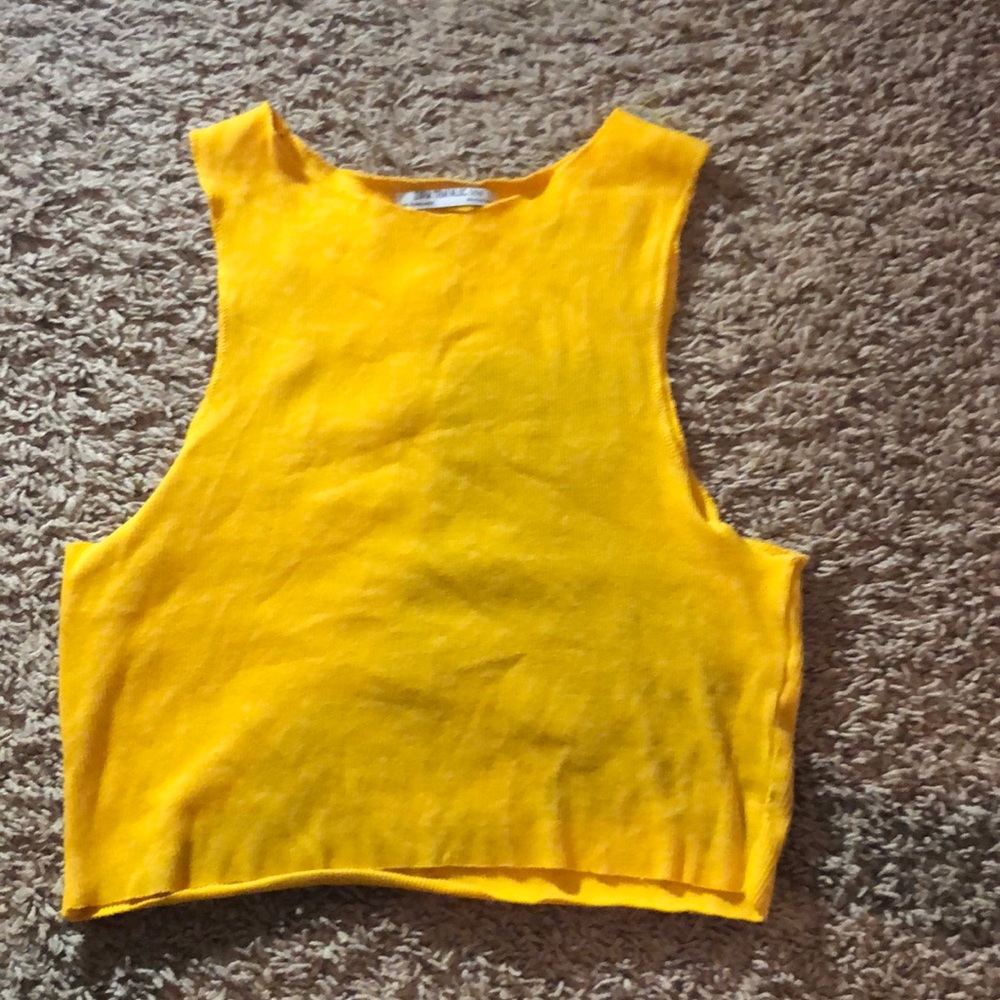 Golden yellow sleeveless top